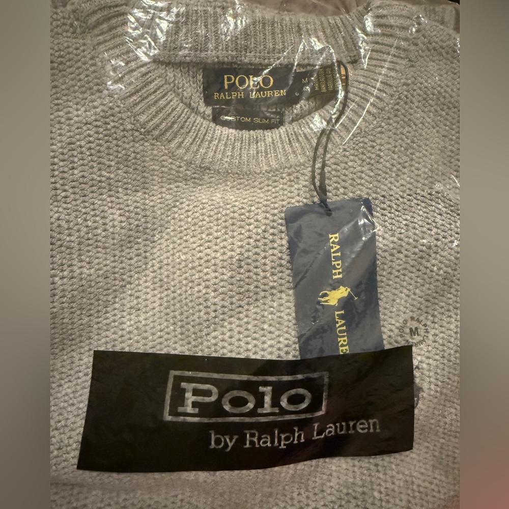 Polo Ralph Lauren Mesh-Knit Crewneck Sweater | Andover Heather | Medium | NWT - Picture 4 of 5